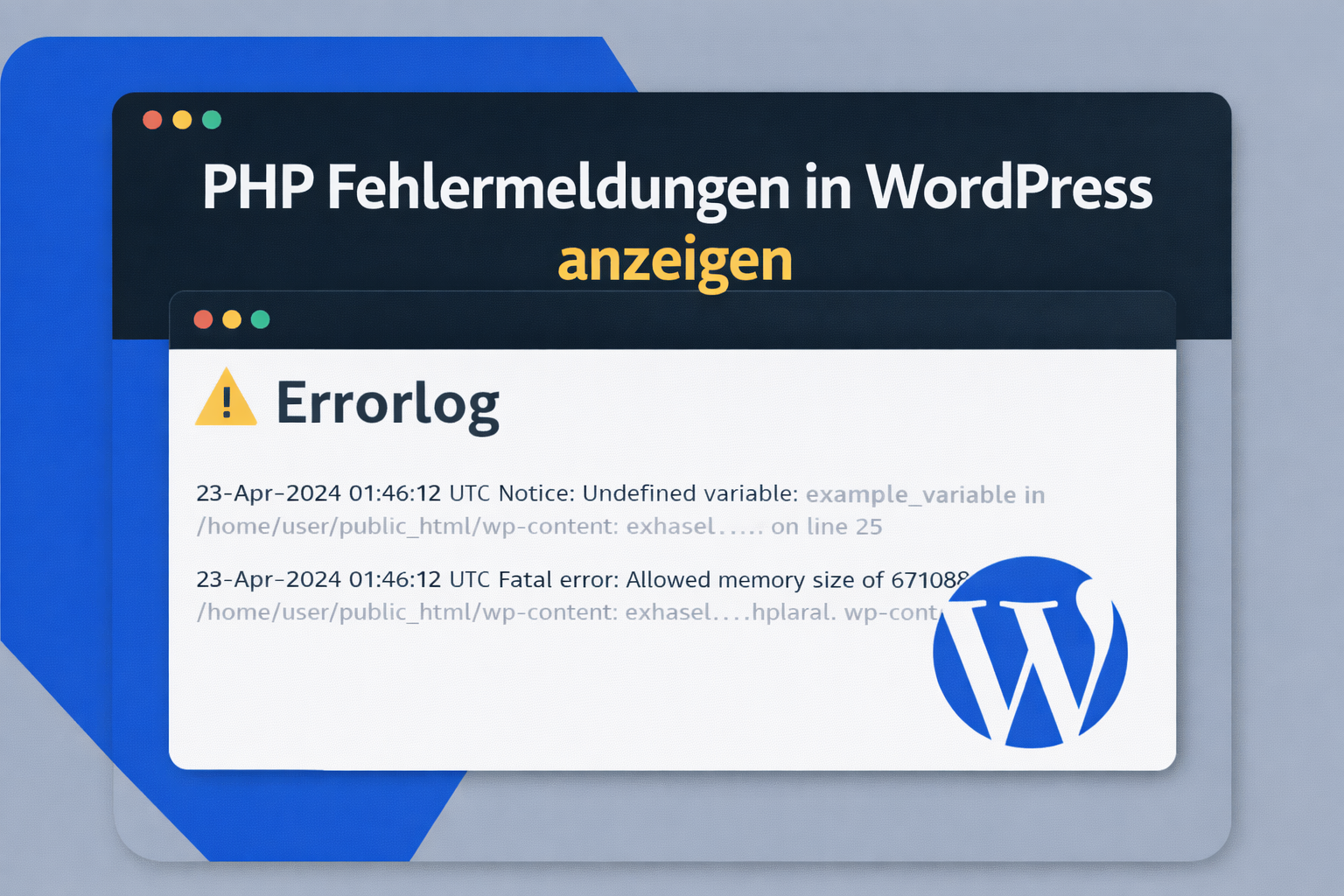 WordPress PHP Fehlermeldungen aktivieren auf Shared Hosting – Debugging und Fehleranalyse Anleitung