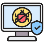 Icon zur Website-Analyse bei Malware, Website gehackt?